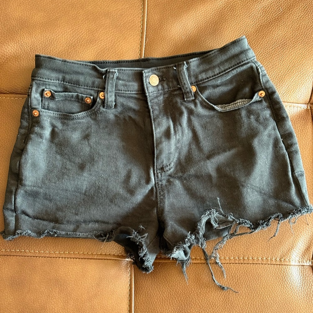PINK Victoria's Secret Black Jean Shorts